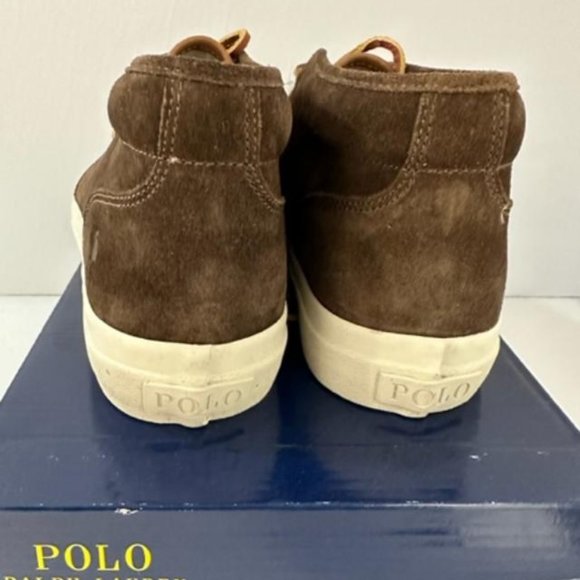 Polo Ralph Lauren Men\'s Keaton Suede Chukka Boot Chocolate Brown 10 NEW IN BOX